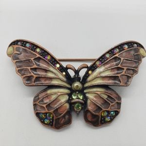 Joan Rivers Boho Style Butterfly Brooch, Vintage